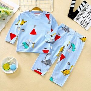 Unisex Toddler / Kids Sleepwear Cotton Jacquard Pajamas